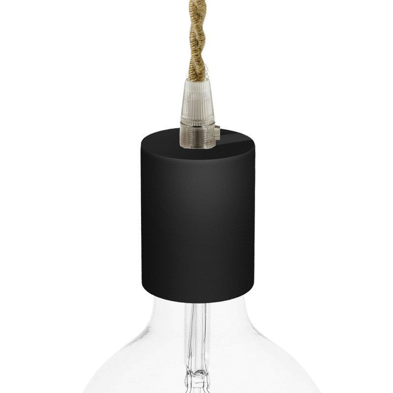 Lamp holder E27 Natural Wood Drop Cap with Grip