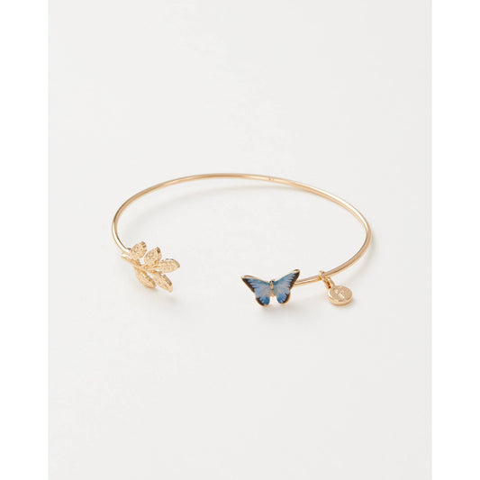 Enamel Blue Butterfly Bangle