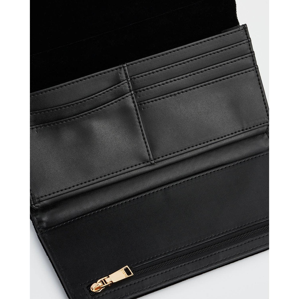 Botanical Black Velvet Embroidered Purse