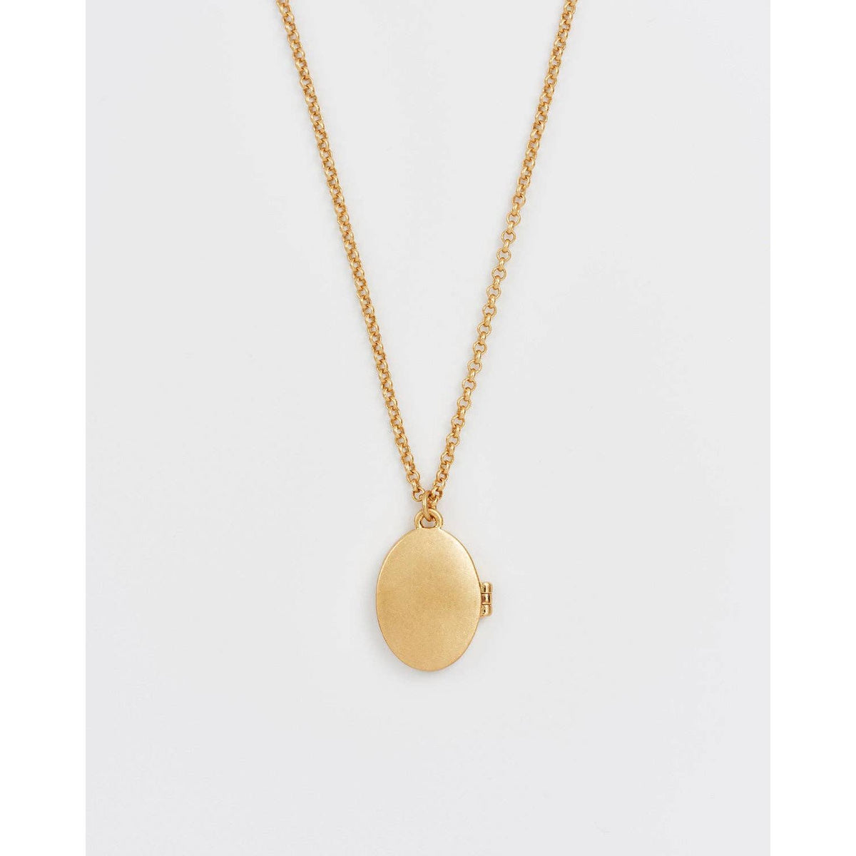 Robin & Blackberry Gold Oval Locket Necklace