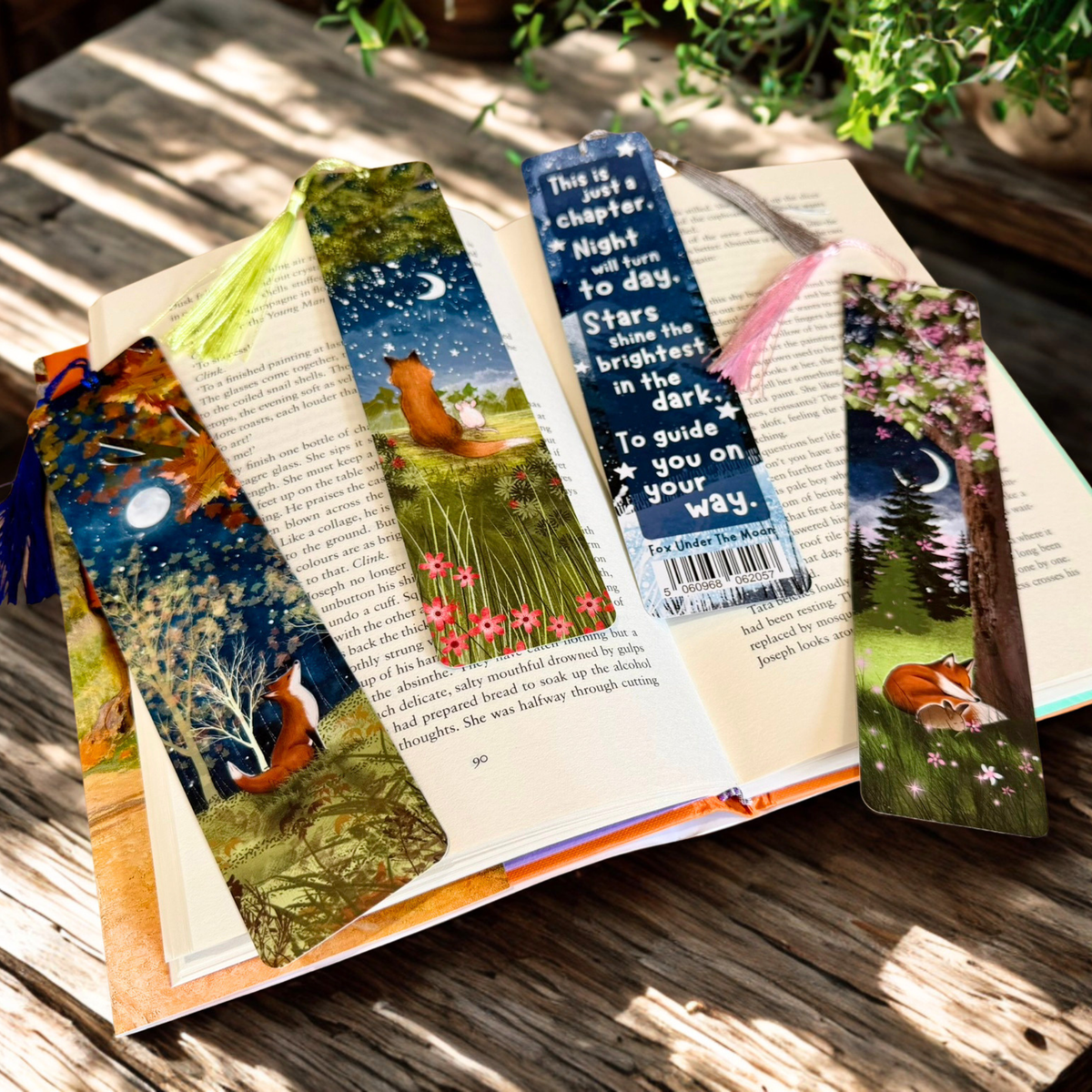 Fox Under The Moon Bookmark - Trust The Path