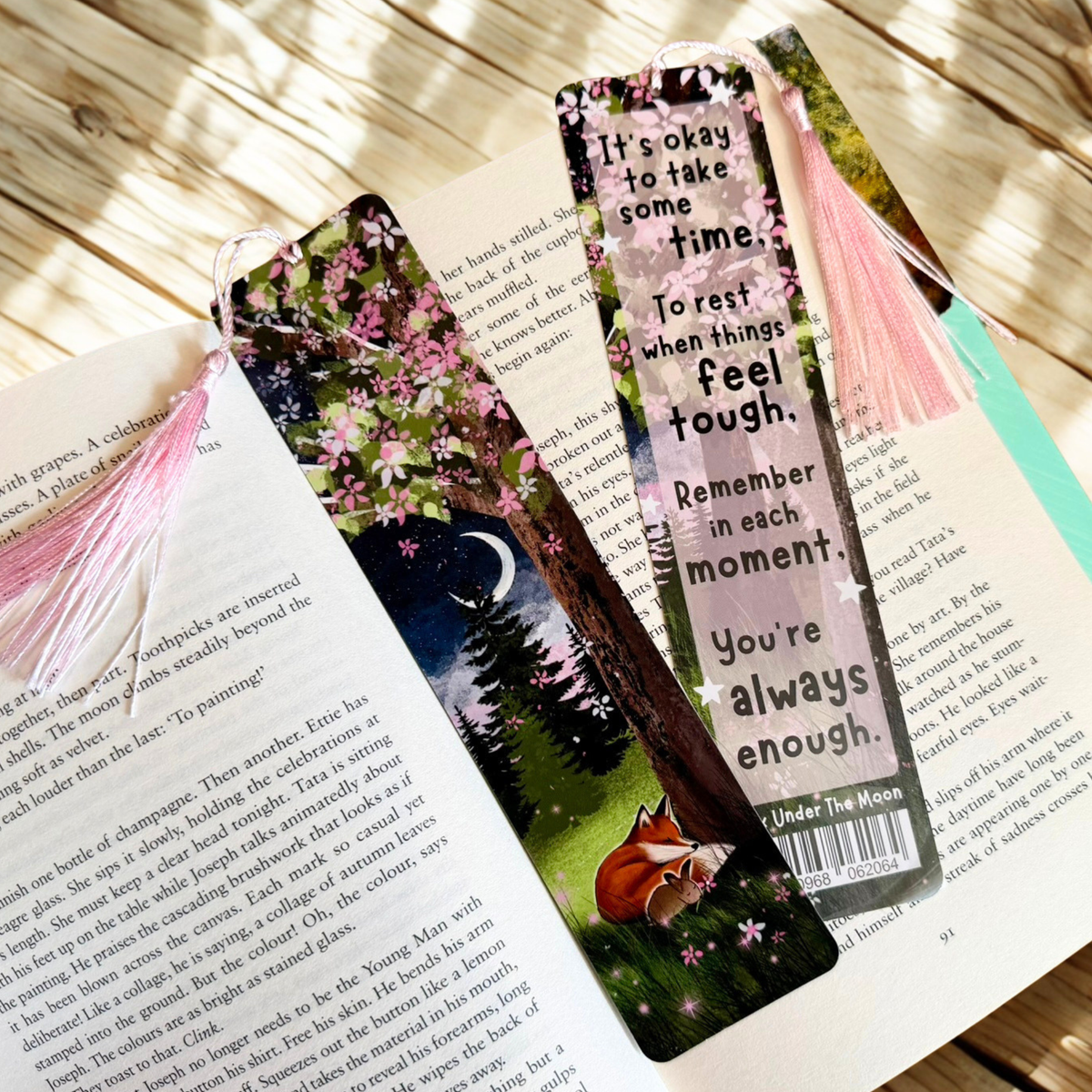 Fox Under The Moon Bookmark - Take Some Time