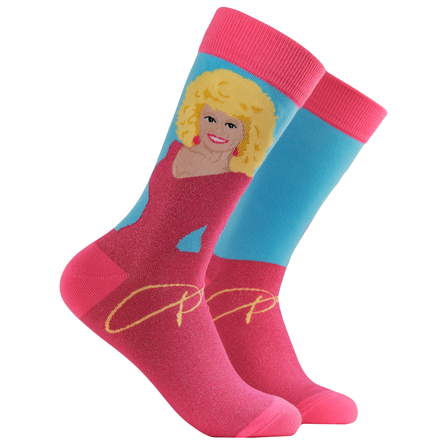 Socktopus Mens - Dolly Parton Socks - Hello Dolly - Pink