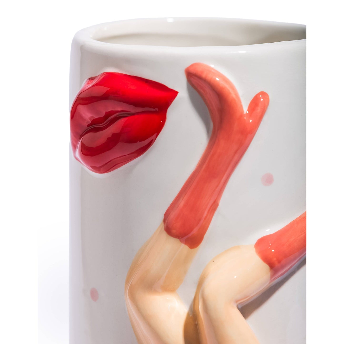 "Drunk in Love" Cocktail & Lips Ceramic Vase