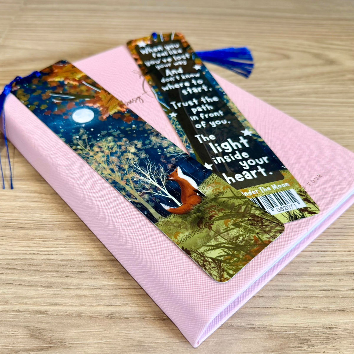 Fox Under The Moon Bookmark - Trust The Path
