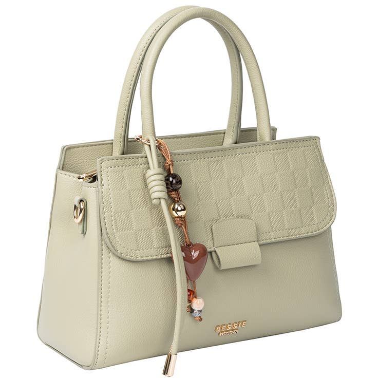 Beige Checkerboard Tote Bag