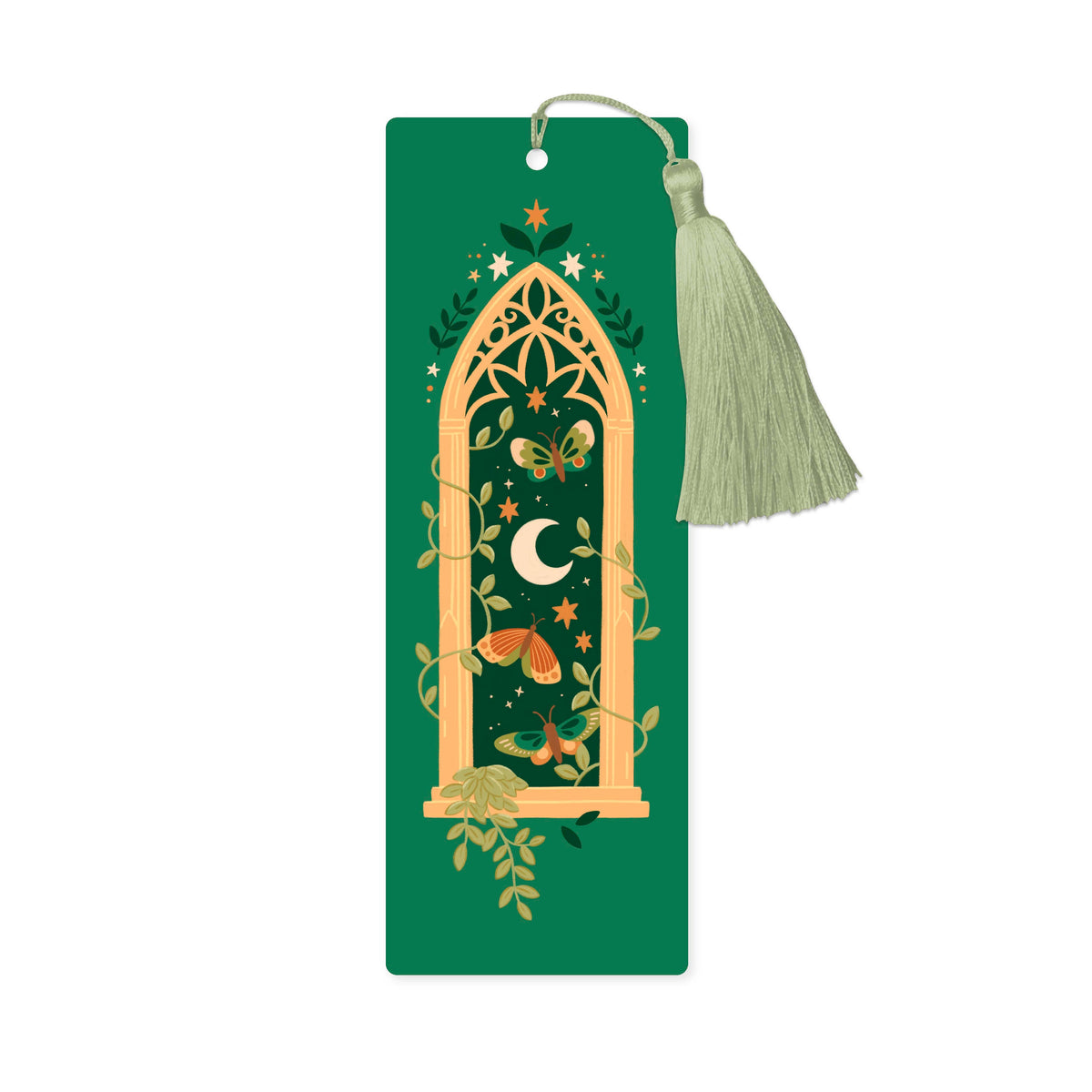 Forest Window with Tassel Fantasy Bookmark