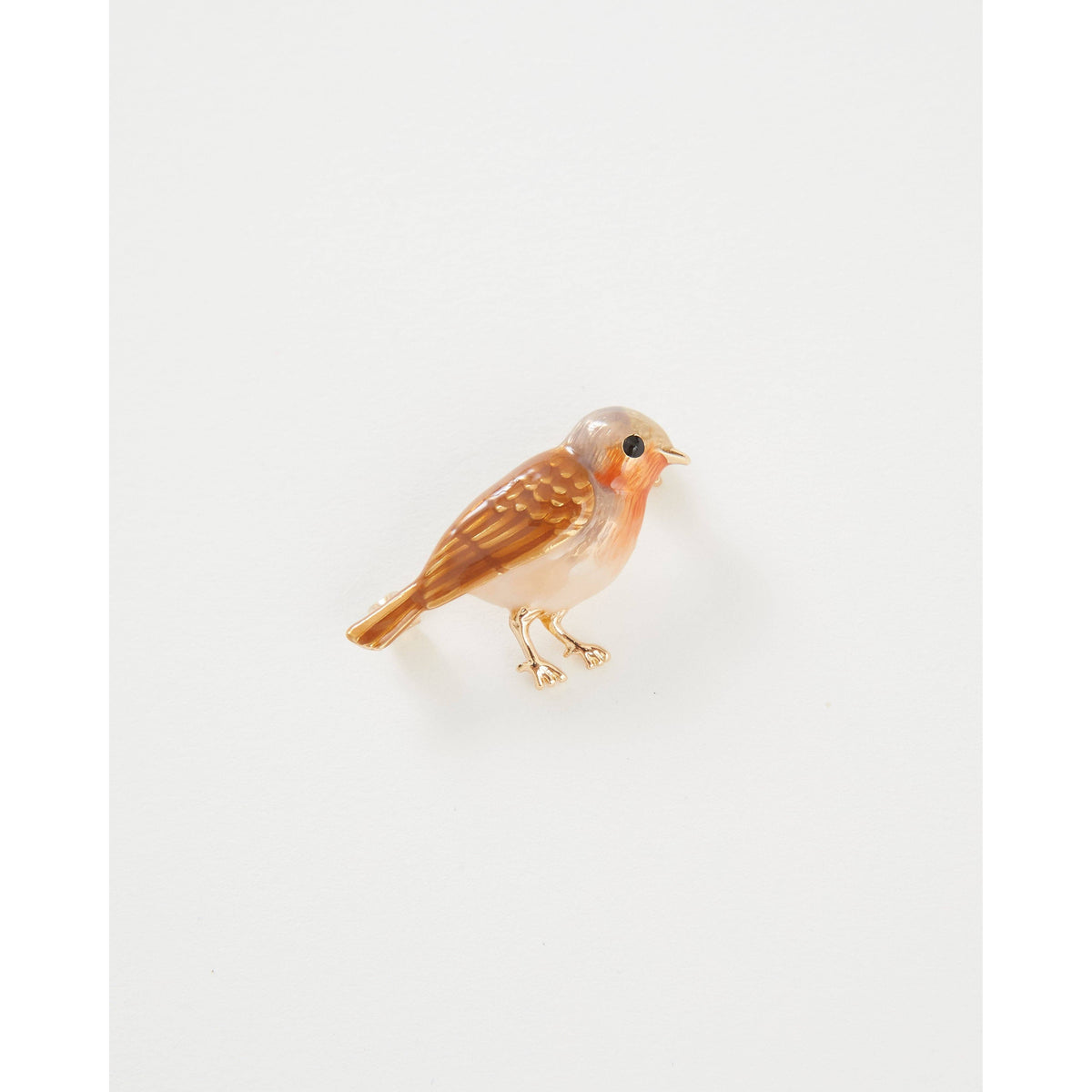 Enamel Robin Brooch