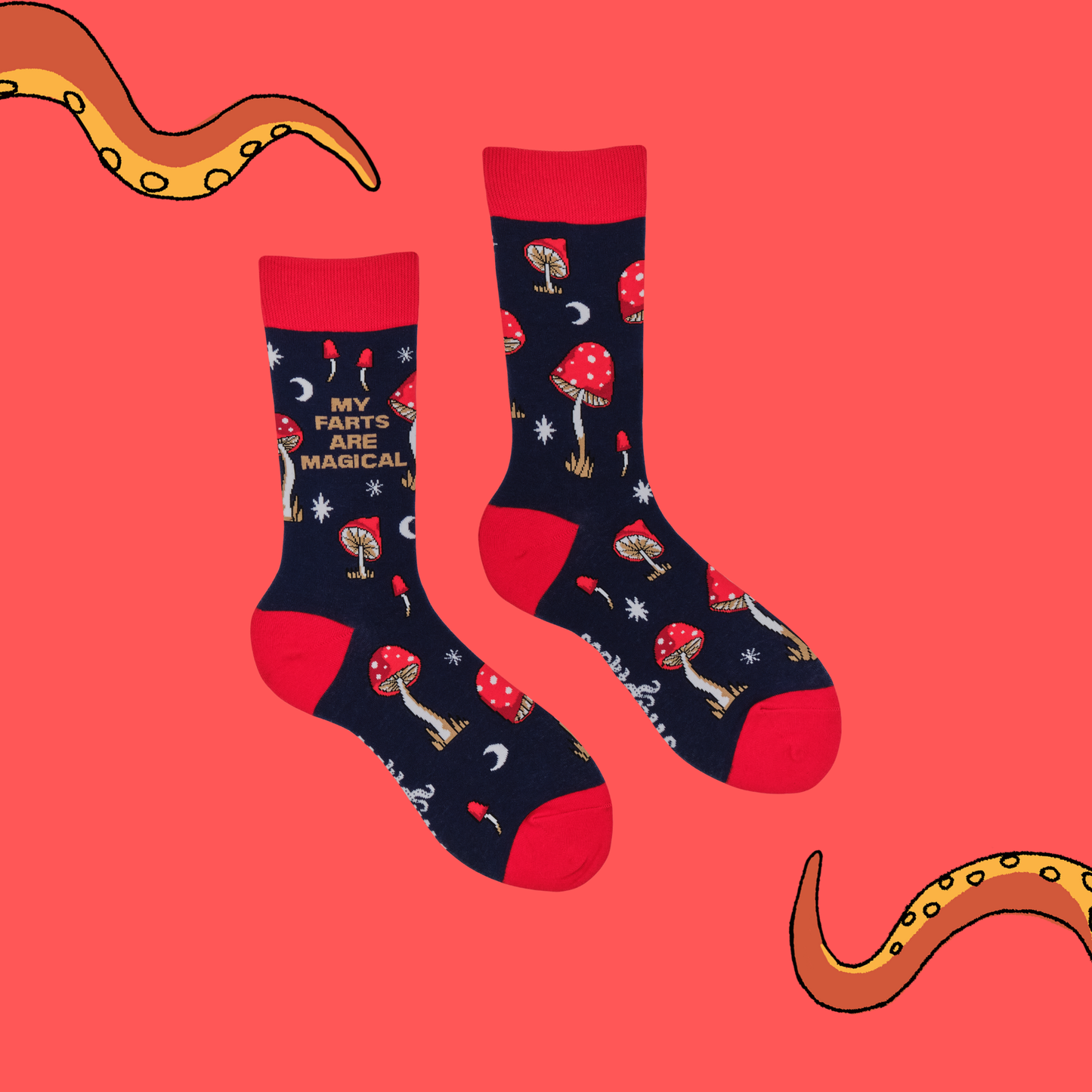 Socktopus Mens - Farts Are Magical Socks - Navy