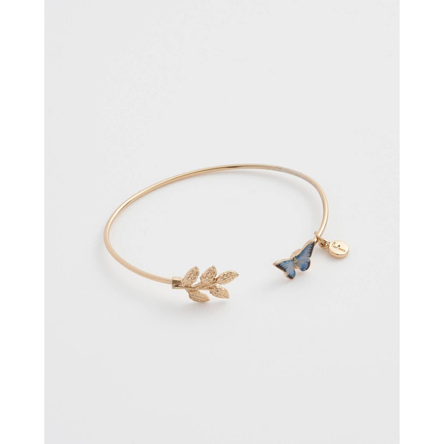 Enamel Blue Butterfly Bangle