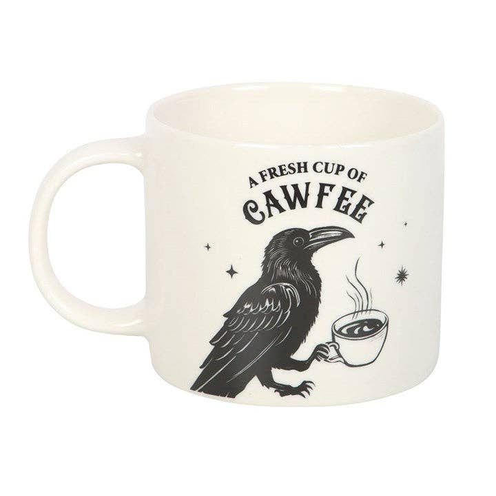 Fresh Cup of Cawfee Gothic Raven Mug