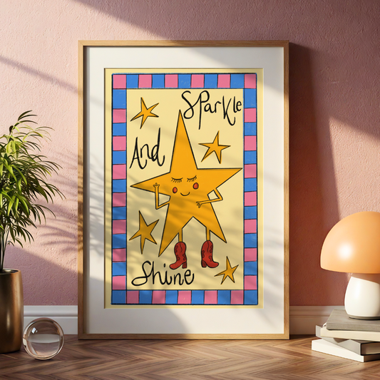 Sparkle and Shine Star Art Print