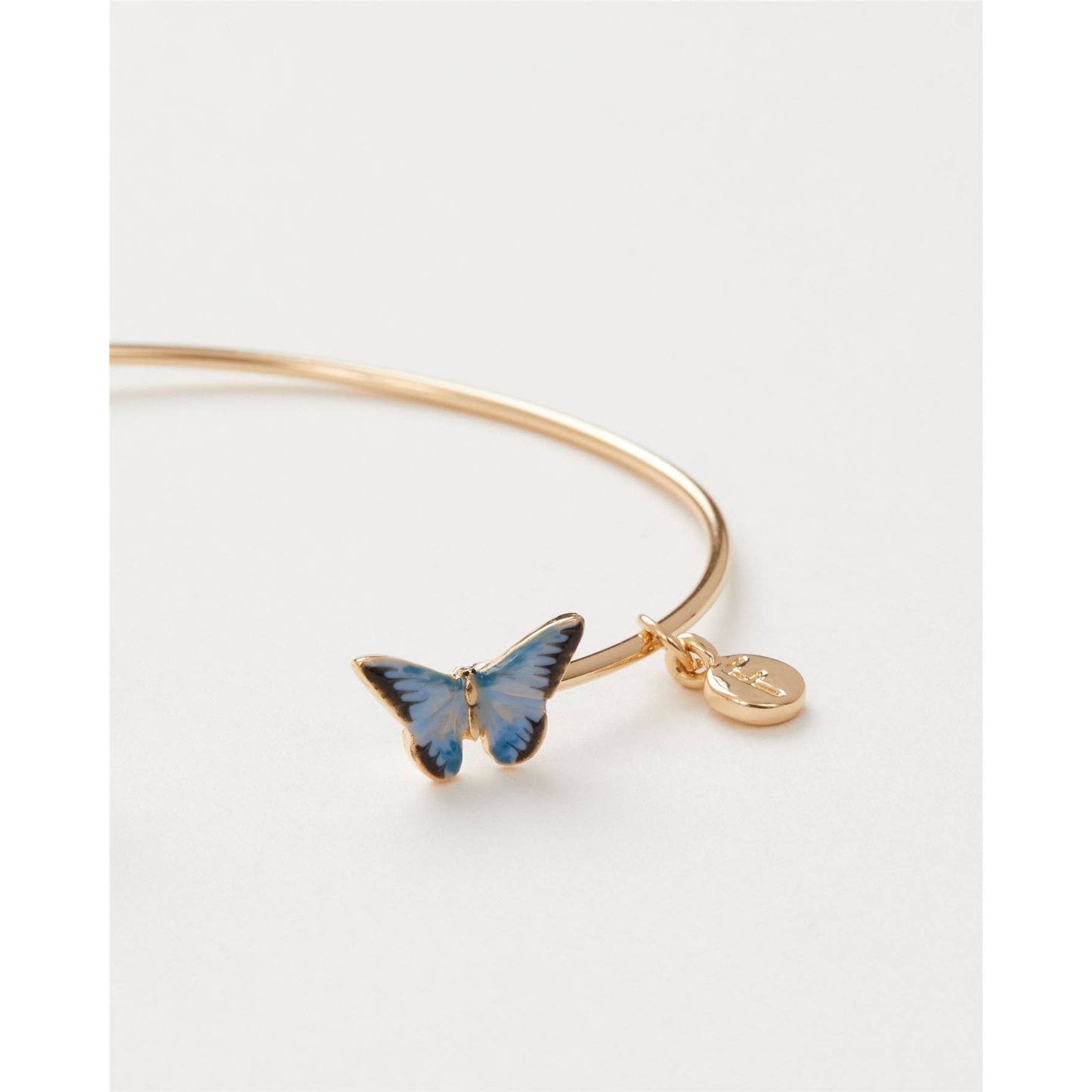 Enamel Blue Butterfly Bangle