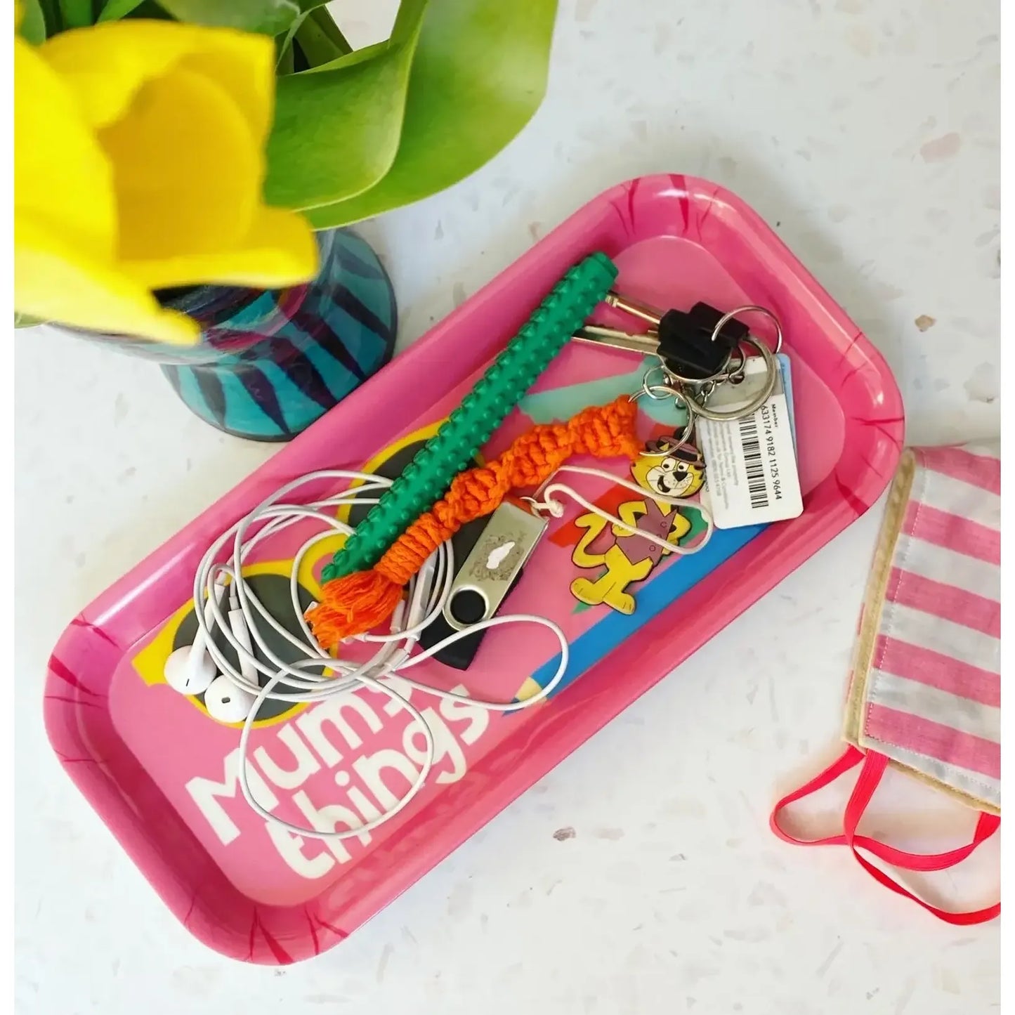 Mum's Things Melamine Tray - Pink