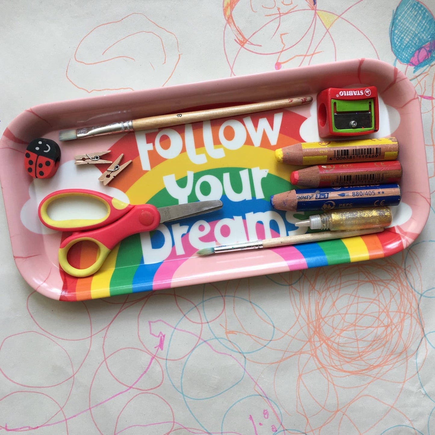 'Follow Your Dreams' Melamine Tray