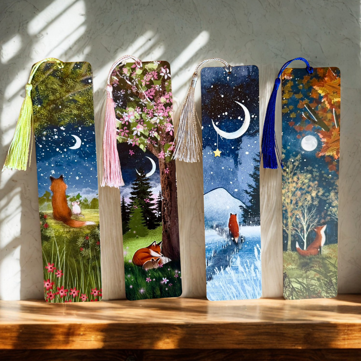 Fox Under The Moon Bookmark - Trust The Path