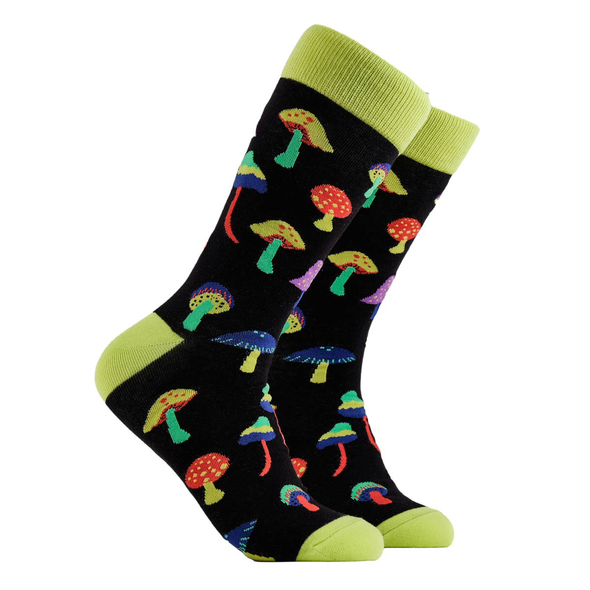 Socktopus Ladies - Magic Mushroom Socks - Mushroom Trippin' - Black