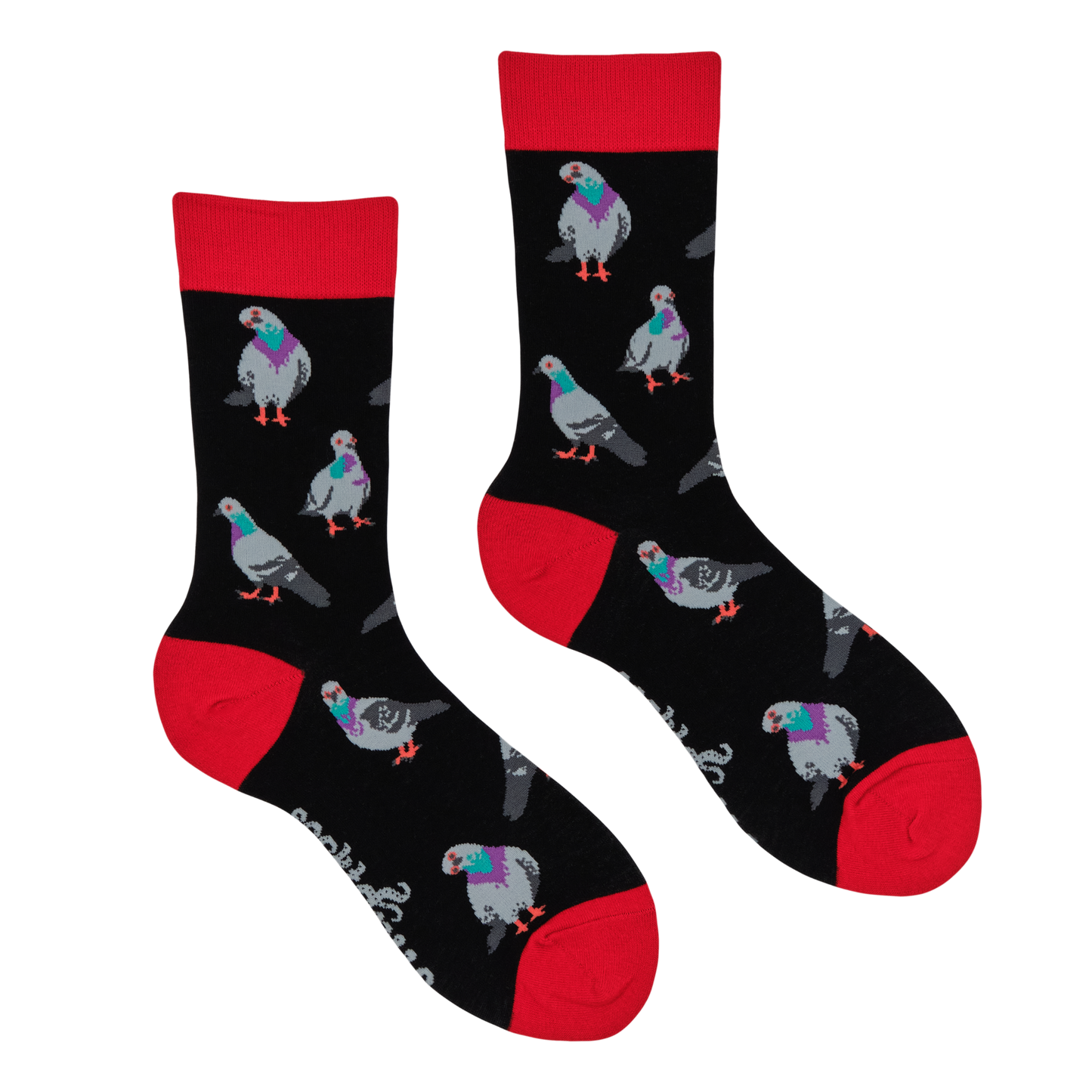 Socktopus Mens - Pigeon Socks - Pigeon Toed - Black