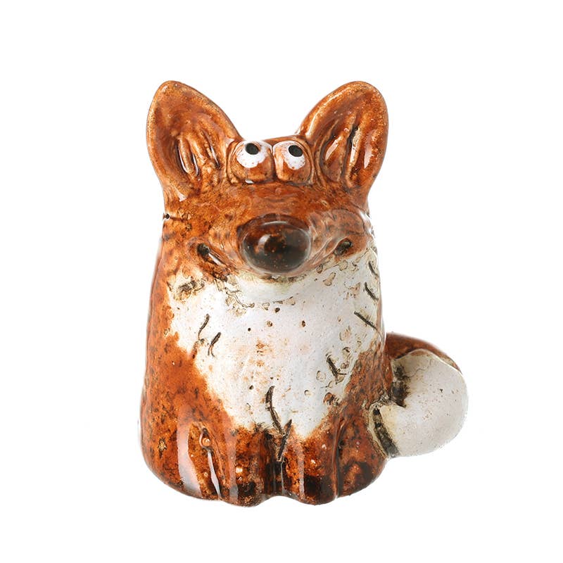 Small Reactive Amberstone Sitting Fox