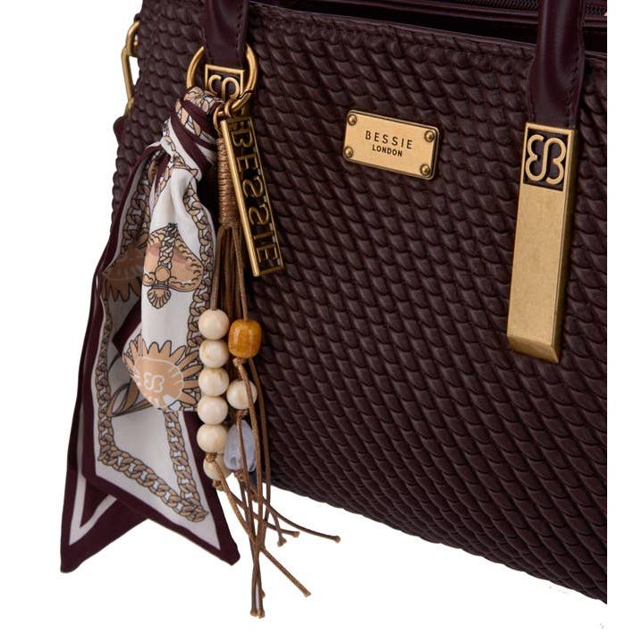 Braided Effect Tote Bag - Coffee