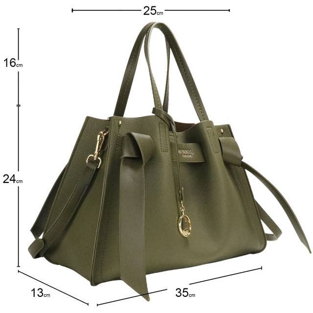 Stylish Bow City Tote Bag - Purple