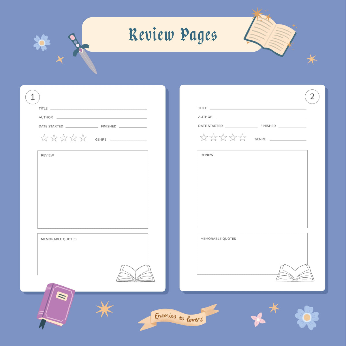 Cosy Quest Dragon Reading Journal