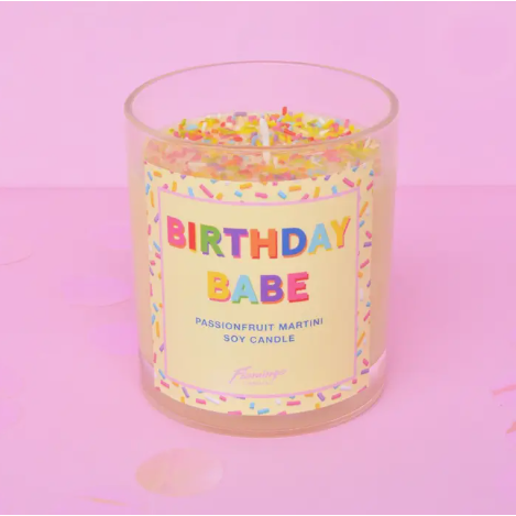 Passionfruit Martini Birthday Babe Sprinkle Candle