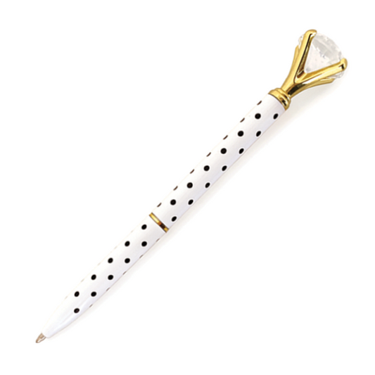 White and Black Dotty Pen