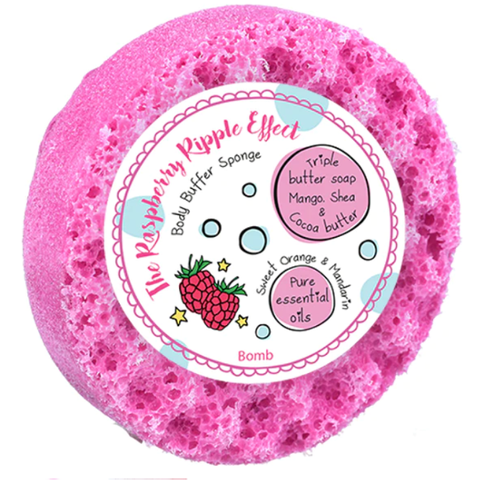 Raspberry Ripple Effect Body Buffer Soap Sponge