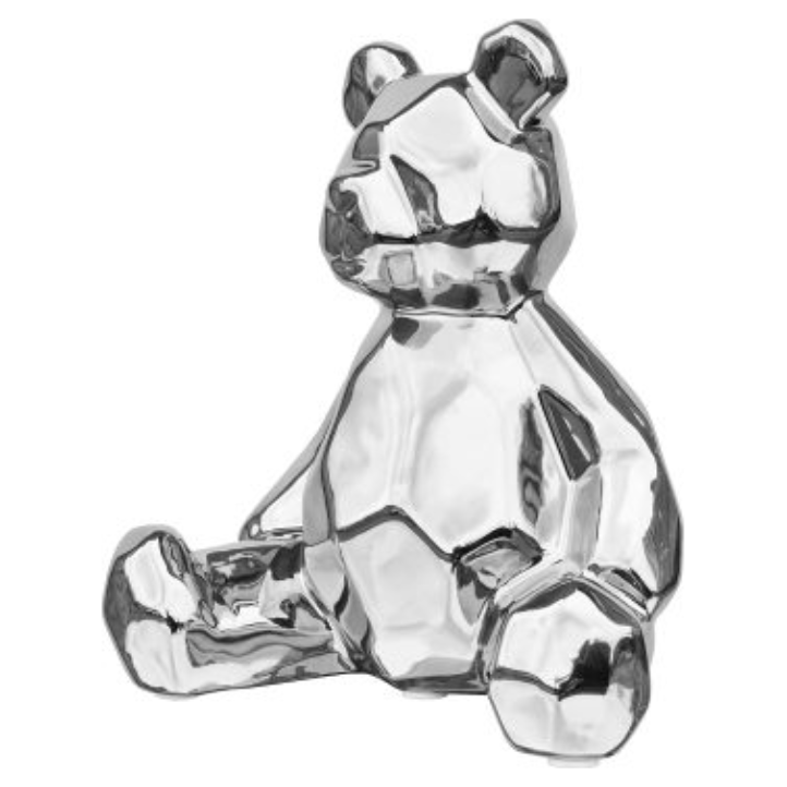 Ceramic Silver Teddy Bear