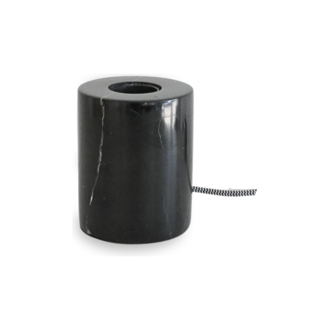 B3 Black Marble Effect Lamp Base for Screw Down Bulb