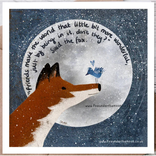 Fox Under The Moon Card - C18 Friends