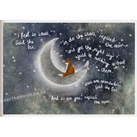 Fox Under The Moon Print - P2211 Small