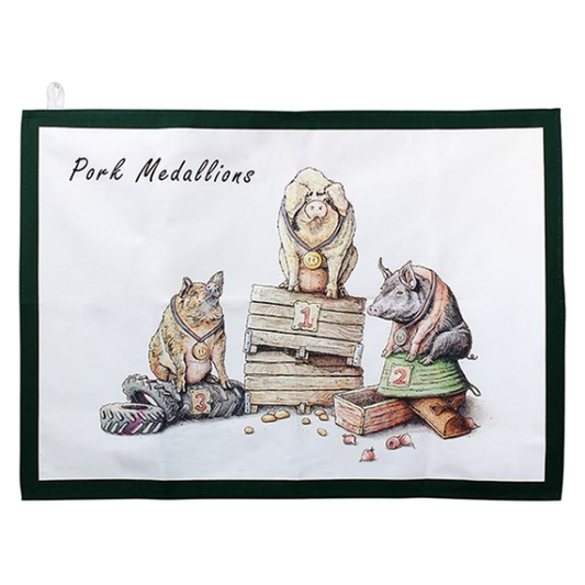 Bewilderbeest Pork Medaillions Tea Towel