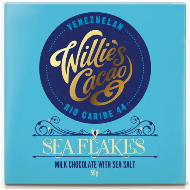 Willie's Cacao Seaflakes Chocolate Bar 50g