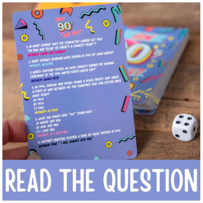 How 90's Are You - 90's Trivia Card Game