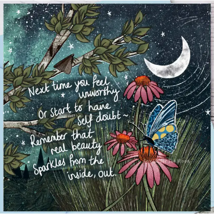 Fox Under The Moon Foil Card - CF07 Real Beauty