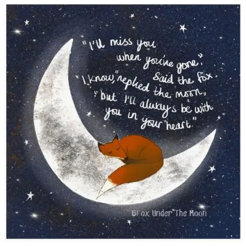 Fox Under The Moon Card - C21 In Your Heart