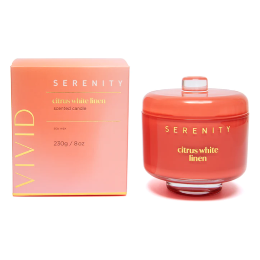 Vivid Citrus White Linen Candle