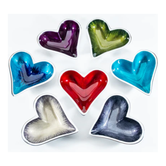 Tilnar Art Aluminium Collection - Heart Dish Extra Small Brushed Black