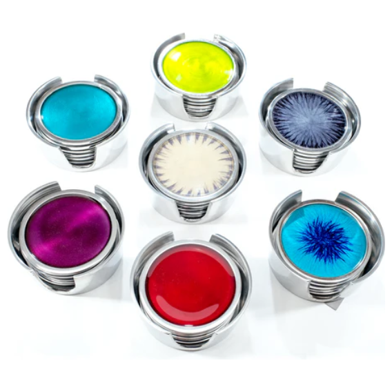 Tilnar Art Aluminium Collection - Coasters Brushed Silver