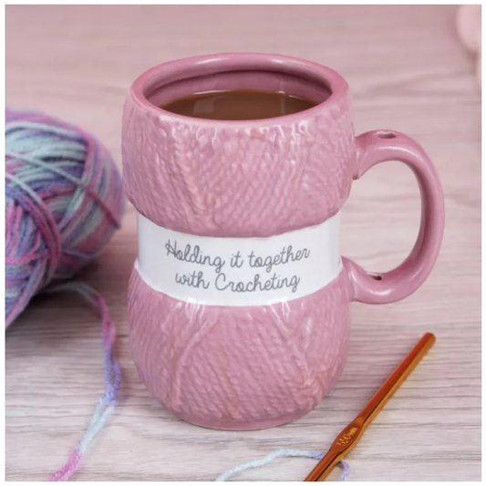 Holding It Together Crochet Mug