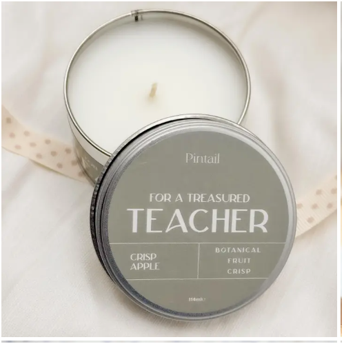 "For A Treasured Teacher" Crisp Apple Candle