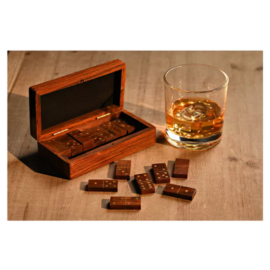 Dominoes In A Wooden Box