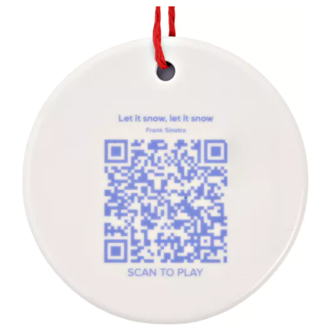 Ceramic "Let It Snow" Say It With Songs Christmas Decoration