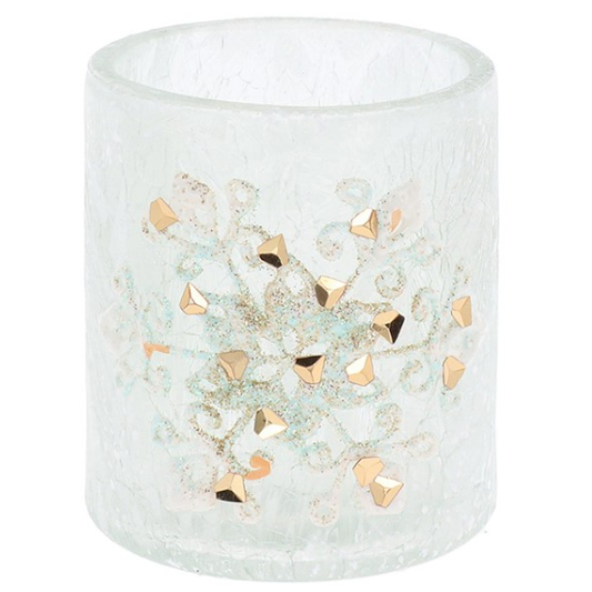 Christmas Crackle Snowflake Tealight