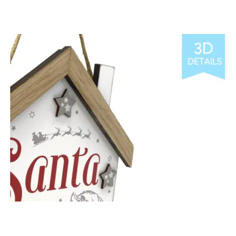 Santa Stop Here Christmas Decor