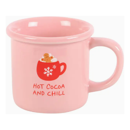 Pink Hot Cocoa And Chill Mug