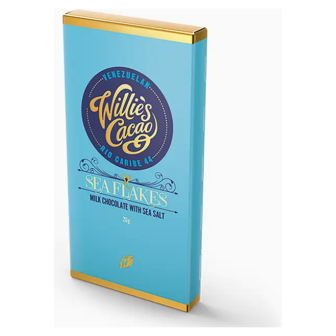 Willie's Cacao Seaflakes Chocolate Bar 26g