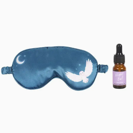 Night Owl Sleep Mask and Essential Oil Gift Set